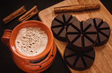 Mexican Hot Chocolate Bars and Milk 