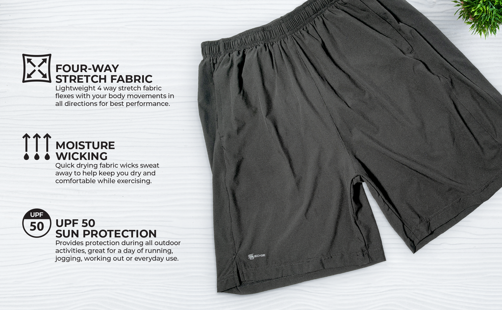 antimicrobial mens shorts activewear