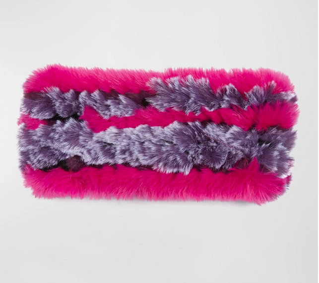 Jocelyn Faux Fur Headband - Pastel Multi