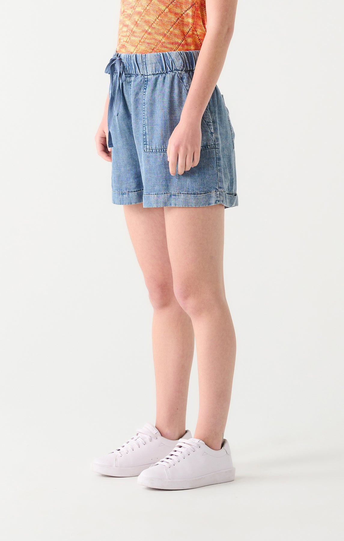 HAINES textured drawstring shorts DOVE