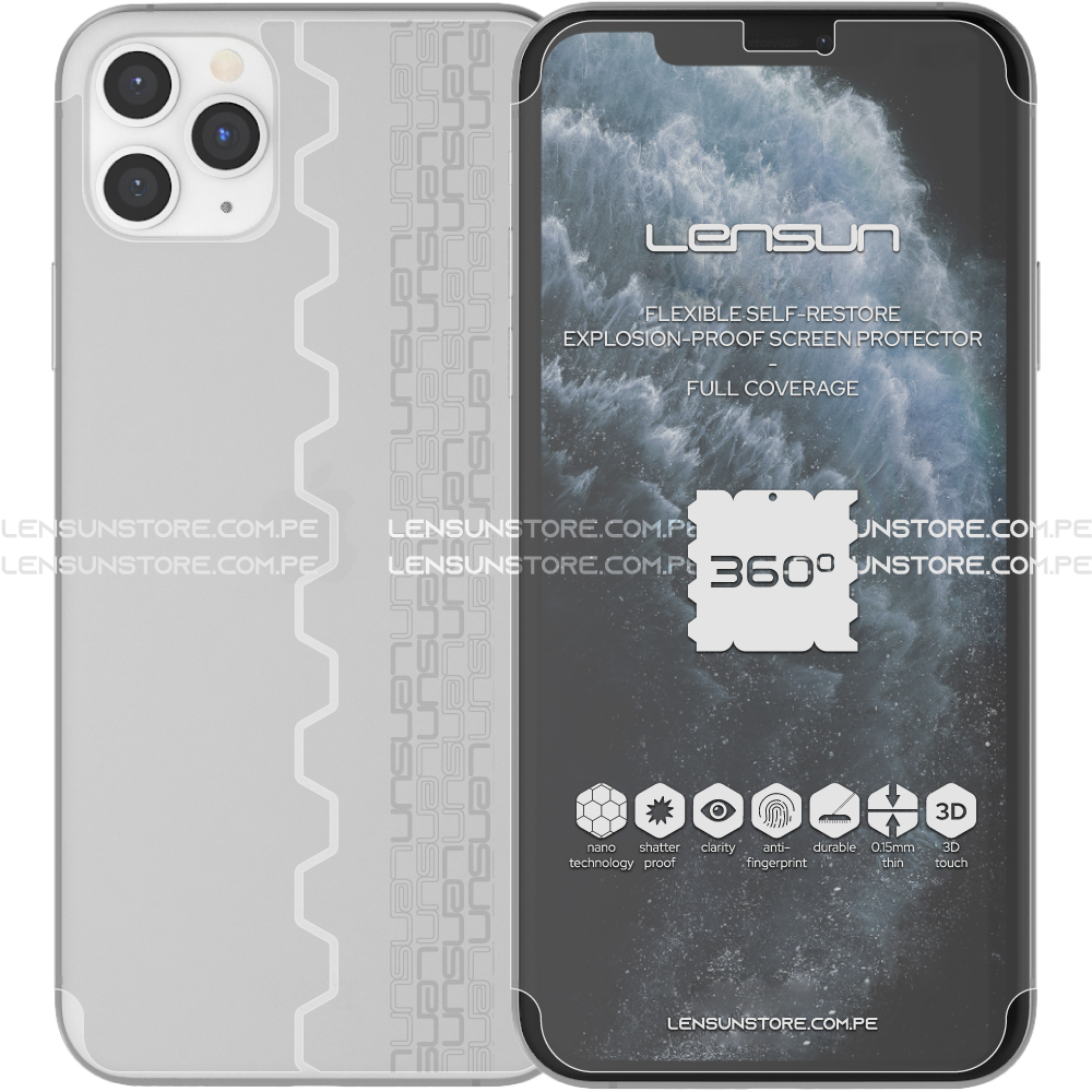 Lensun 360 Selfrestore Protector Para Pantalla Completa iPhone 11 Pro –  Lensun Oficial