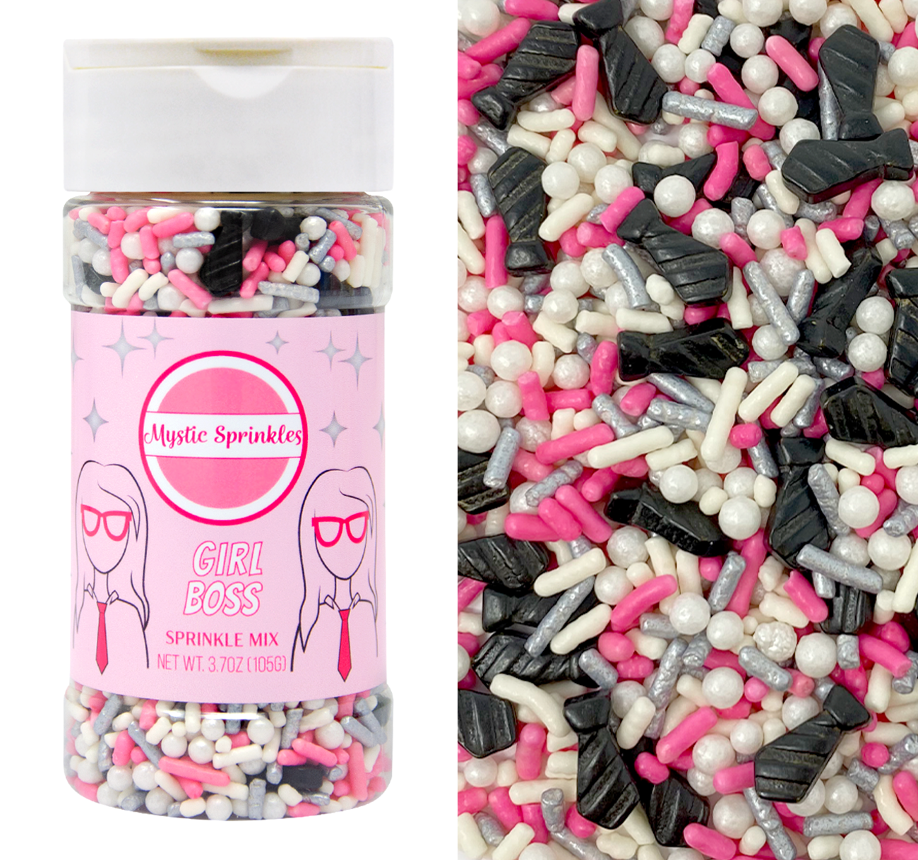 Mystic Sprinkles Flower Power Sprinkle Mix 3.5 oz Bottle 