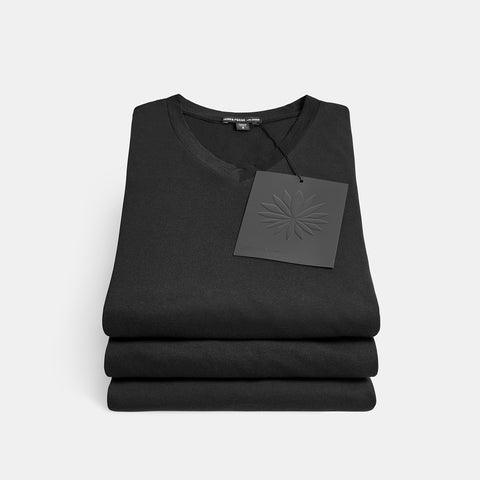 Unisex Plain Round Neck T-shirt - Black