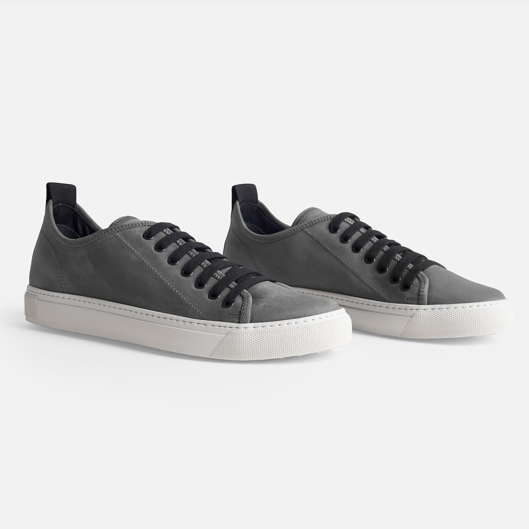 Carbon Leather Sneaker Mens In Ash | James Perse Los Angeles