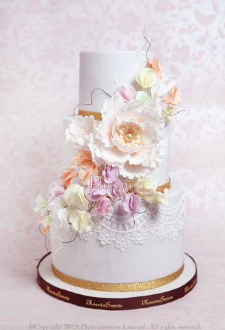 Phoenix Sweets Sugar Flower Wedding Cake