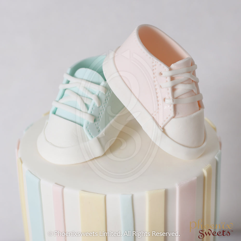 Fondant Cake Online - Baby Shoes