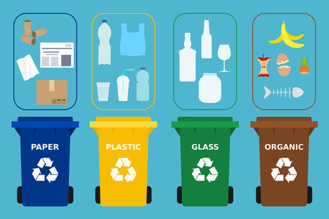 Infographic of common recyclable items