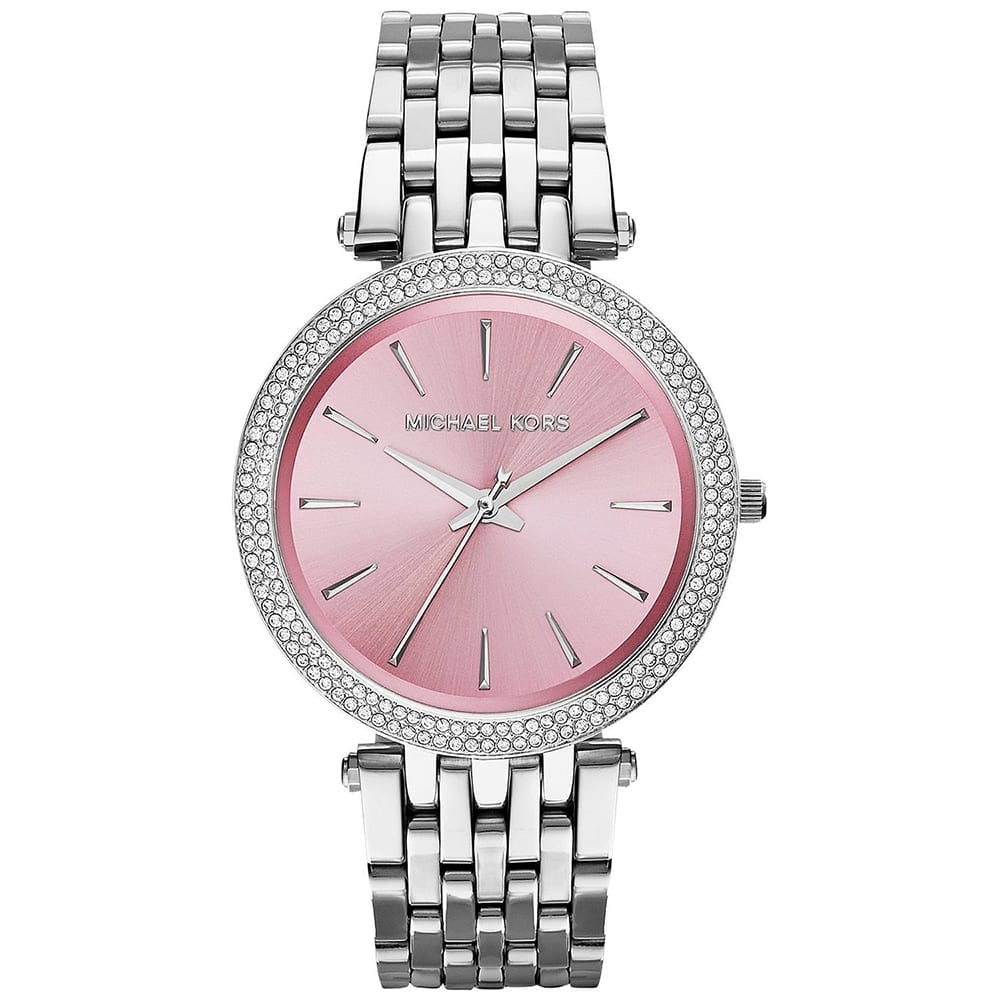 mk watch pink face