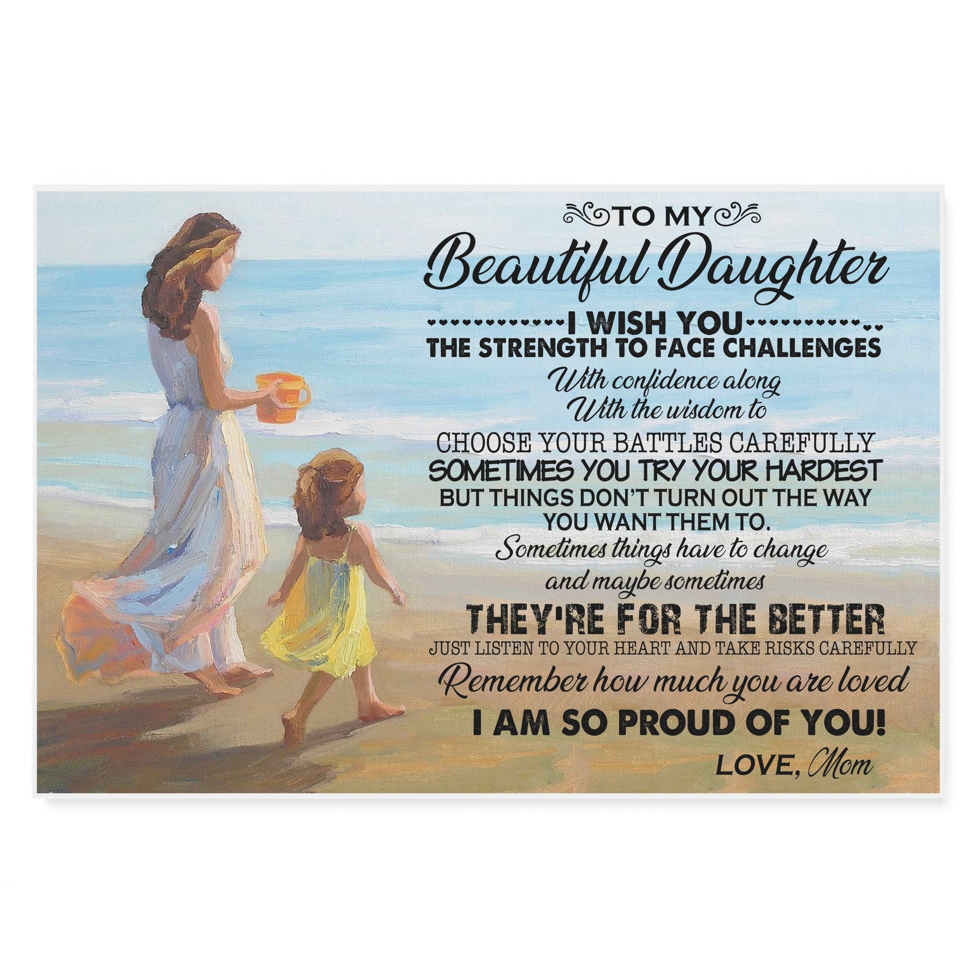 Family Canvas Mom To Daughter I Am So Proud Of You Lifegifts Net