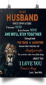 Lion Poster - Wife to Husband - I Love You - Husband Gifts, Poster for Husband from Wife, Souvenirs for Husband, Home and Room Decoration, for Husband