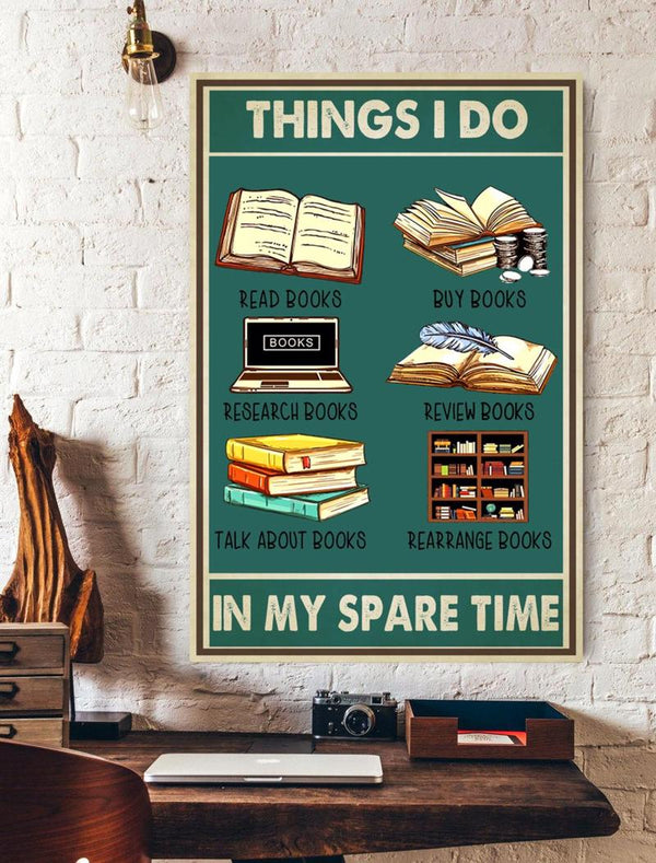 Read Book Things I Do In My Spare Time Vertical Print Poster ...