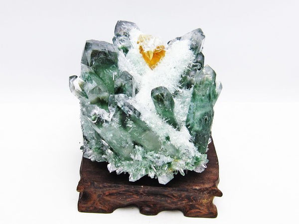 在庫有り お買い得 天然石、原石、水晶、緑水晶、クラスター 8×15×5cm