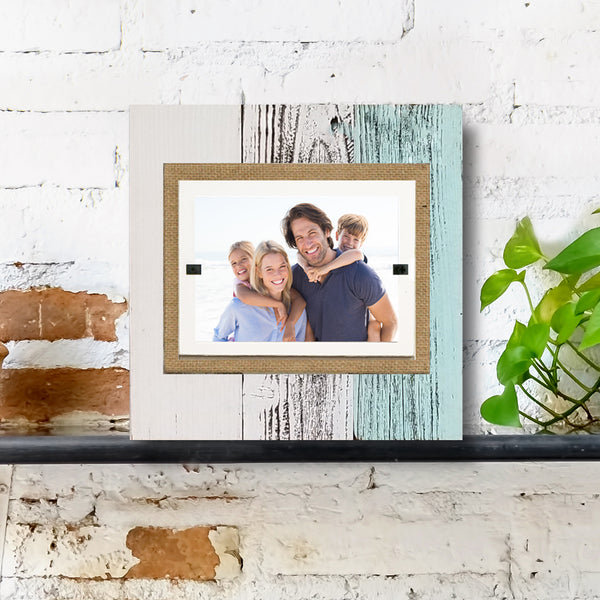 Beach & Coastal Theme White Reclaimed Wood Picture Frames for