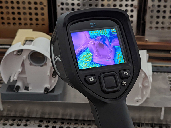 Using thermal imaging to test adhesives on the Instafloss