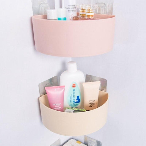 TBM Bathroom Corner Storage Shelf / Self Adhesive Bathroom Storage