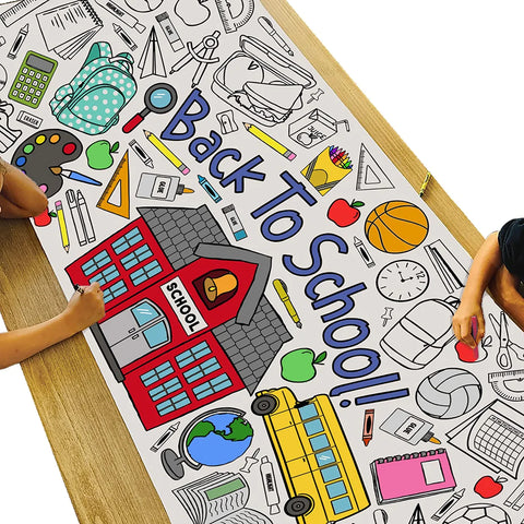 Giant Back To School Coloring Banner