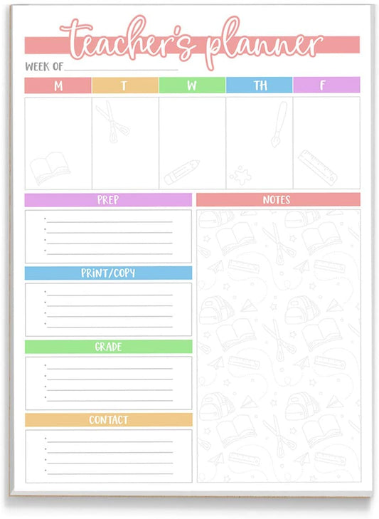 Carson Dellosa Creatively Inspired Take Note Small Teacher Notepad, 50  Sheet Lined Paper Notepad, To Do List, Notes, and Checklist Organizer,  School Notepad for Office Supplies and Teacher Supplies