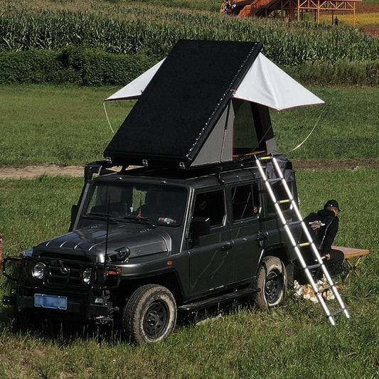 Triangular Hard Shell Car Roof Top Tent Nacre - etripoutdoors