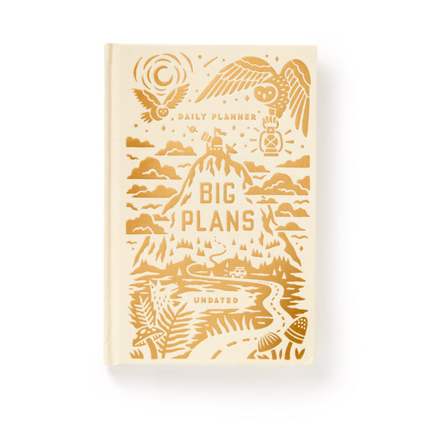 Brass Monkey Perpetually Late Undated Planner, 6” x 9” – Daily Planner with  366 Days (336 Pages) – Random Holidays and Fun Added In – Mini Planner