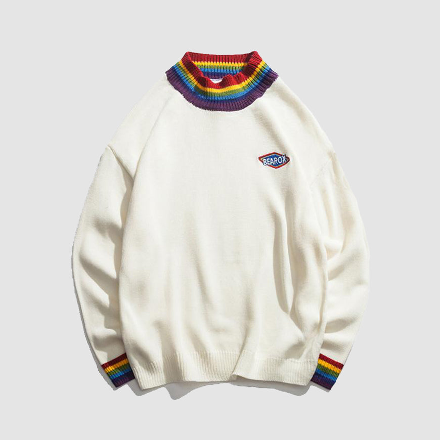 Rainbow  Ribbed Sweater