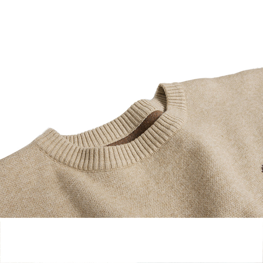 Vintage Girl Print Sweater – OLUOLIN