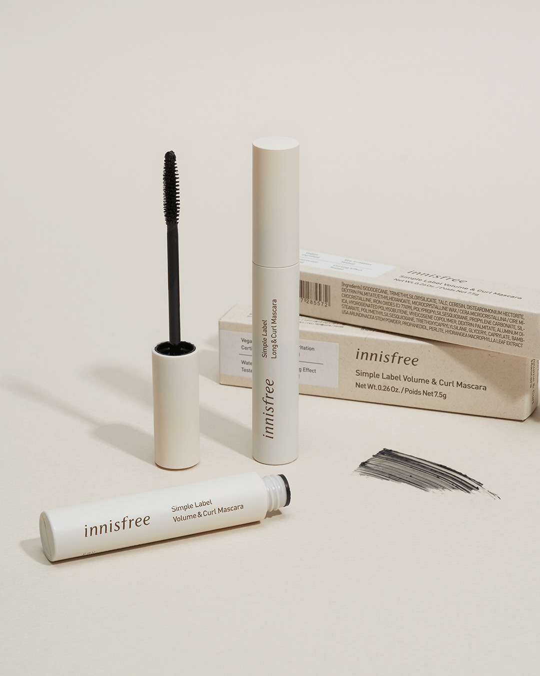 Simple Label Volume & Curl Mascara 7.5g innisfree Malaysia Official Shop