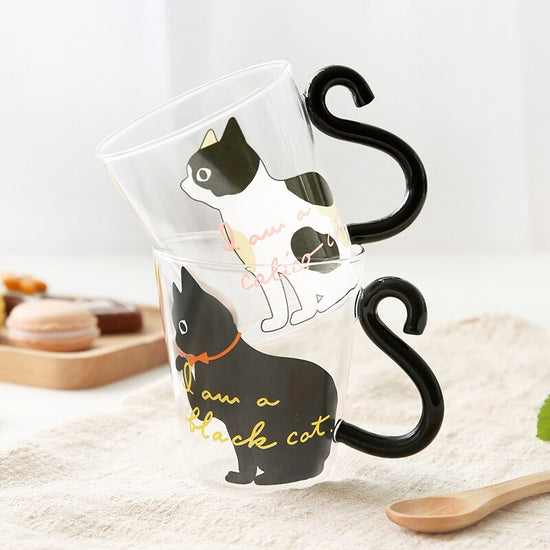 Load image into Gallery viewer, 250 ML Cute Cat Heat Resistant Glass Mug
