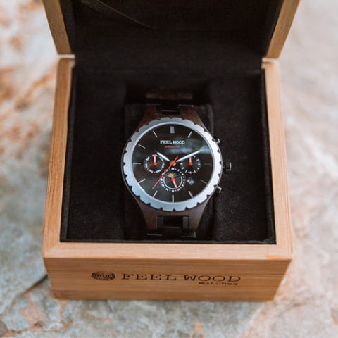 Packaging reloj de madera automático Black Infinity