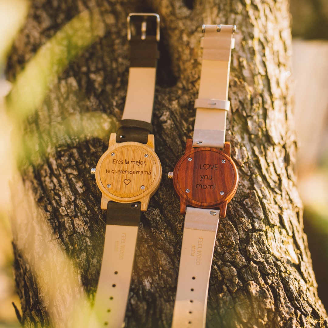 Regala un reloj de madera personalizado para el día de la madre