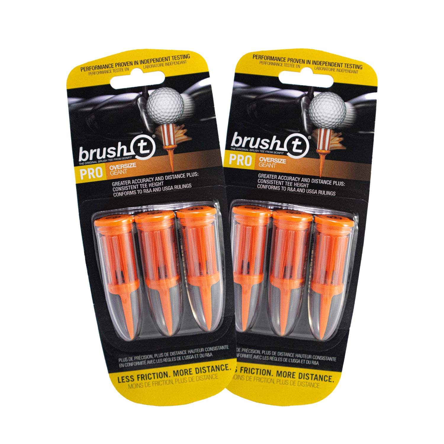 BRUSH-T Oversize Bundle | Size 2 2/5" | Premium Plastic Golf Tees - brush product image