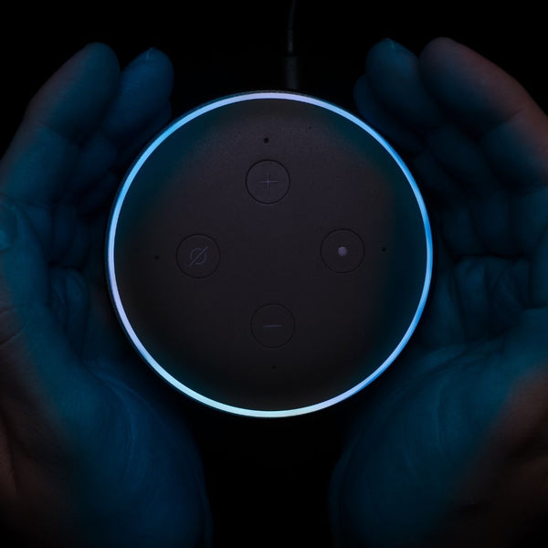 A Top View of an Amazon Echo