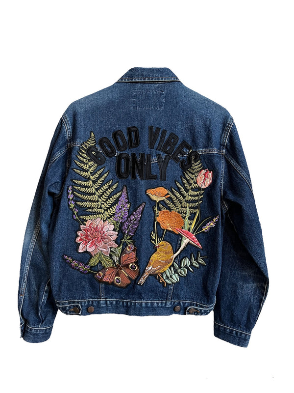 Follow Your Bliss' Embroidered Denim Jacket, Jackets