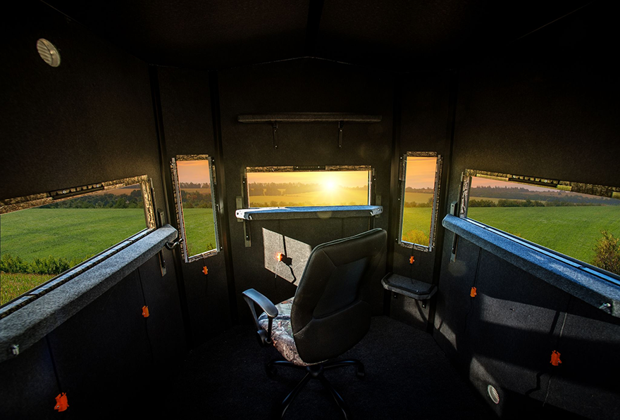 view from inside a hunting blind