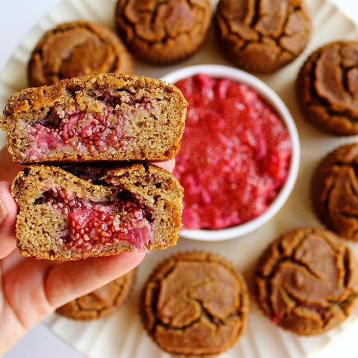 Banana Strawberry Chia muffins