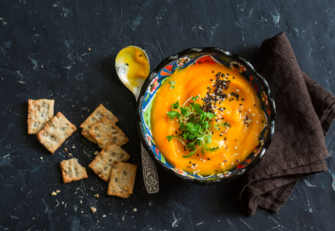 Curried Sweet Potato Soup with Traditional Tonic Nourishing Collagen