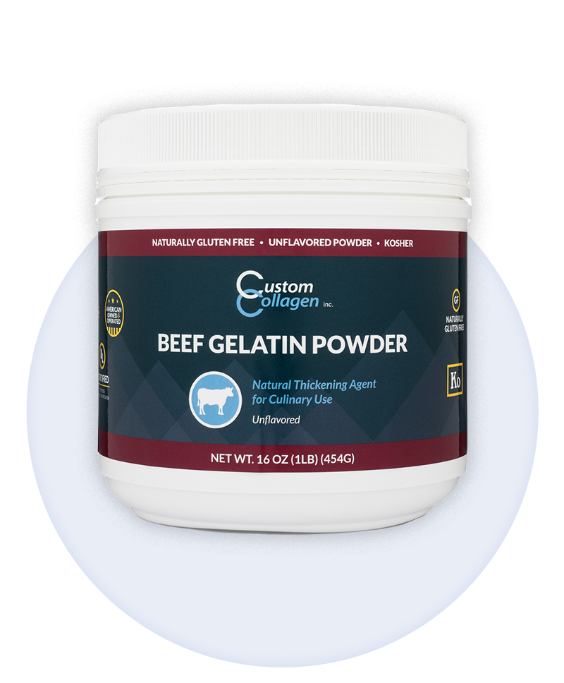Beef Gelatin Powder Jar Graphic
