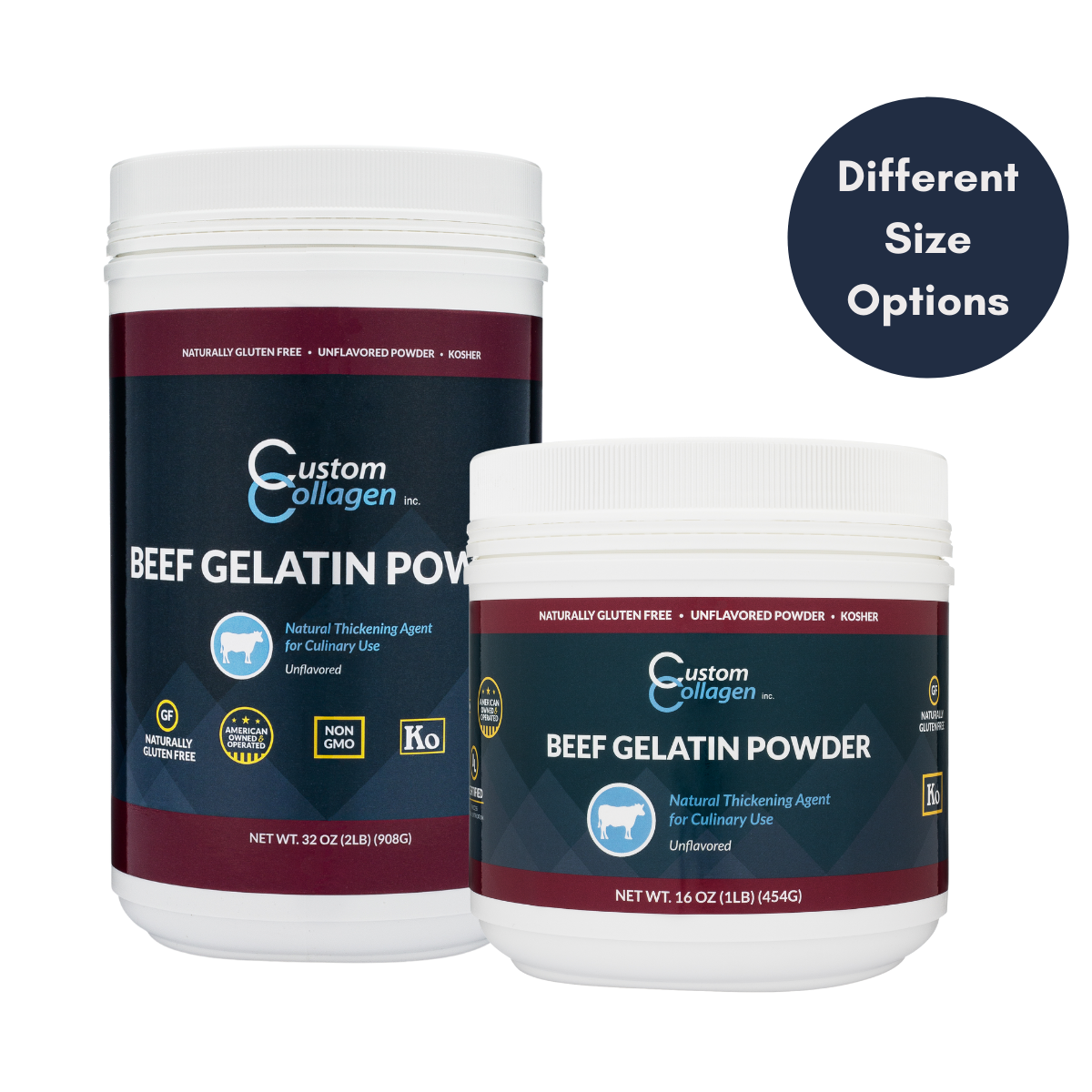 Beef Collagen Pepties 1lb Tub