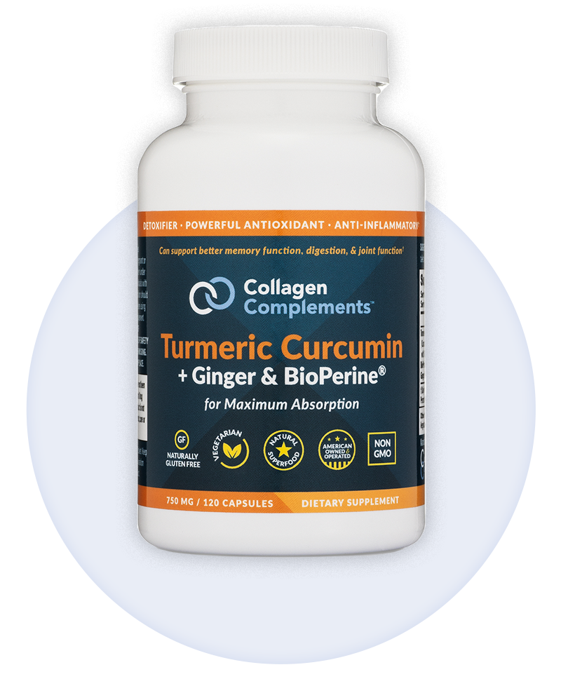 Turmeric Curcumin & Ginger Bottle Graphic