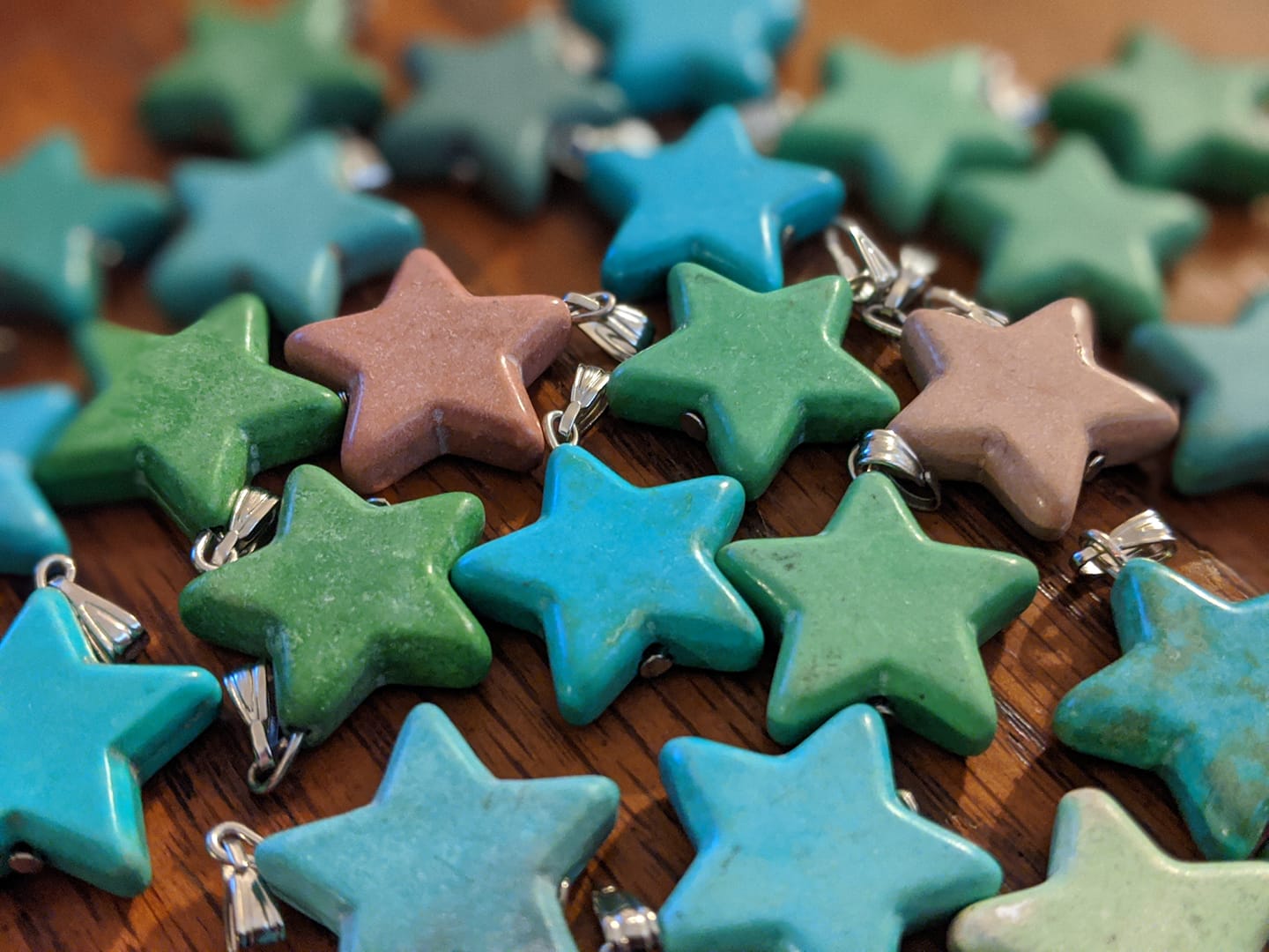 Magnesite Star Charms