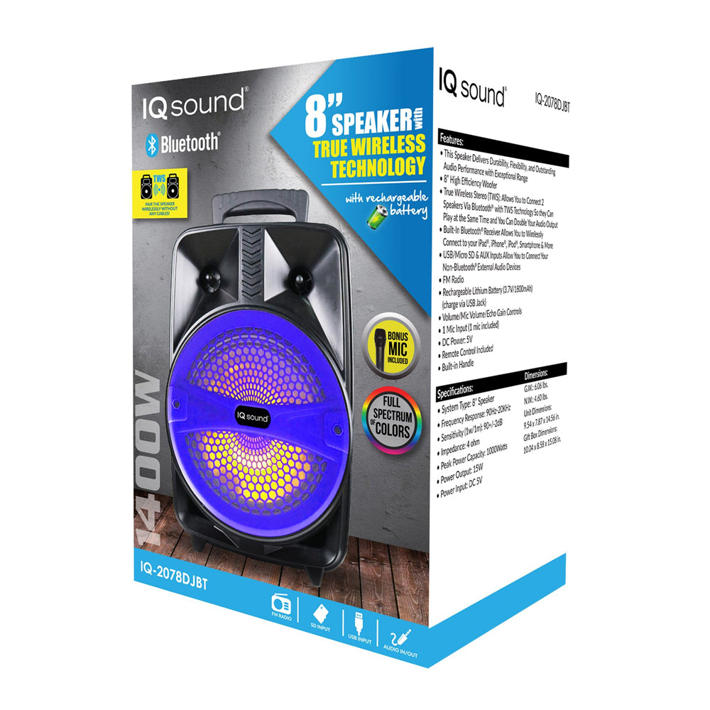 iq sound bluetooth speaker 1400w