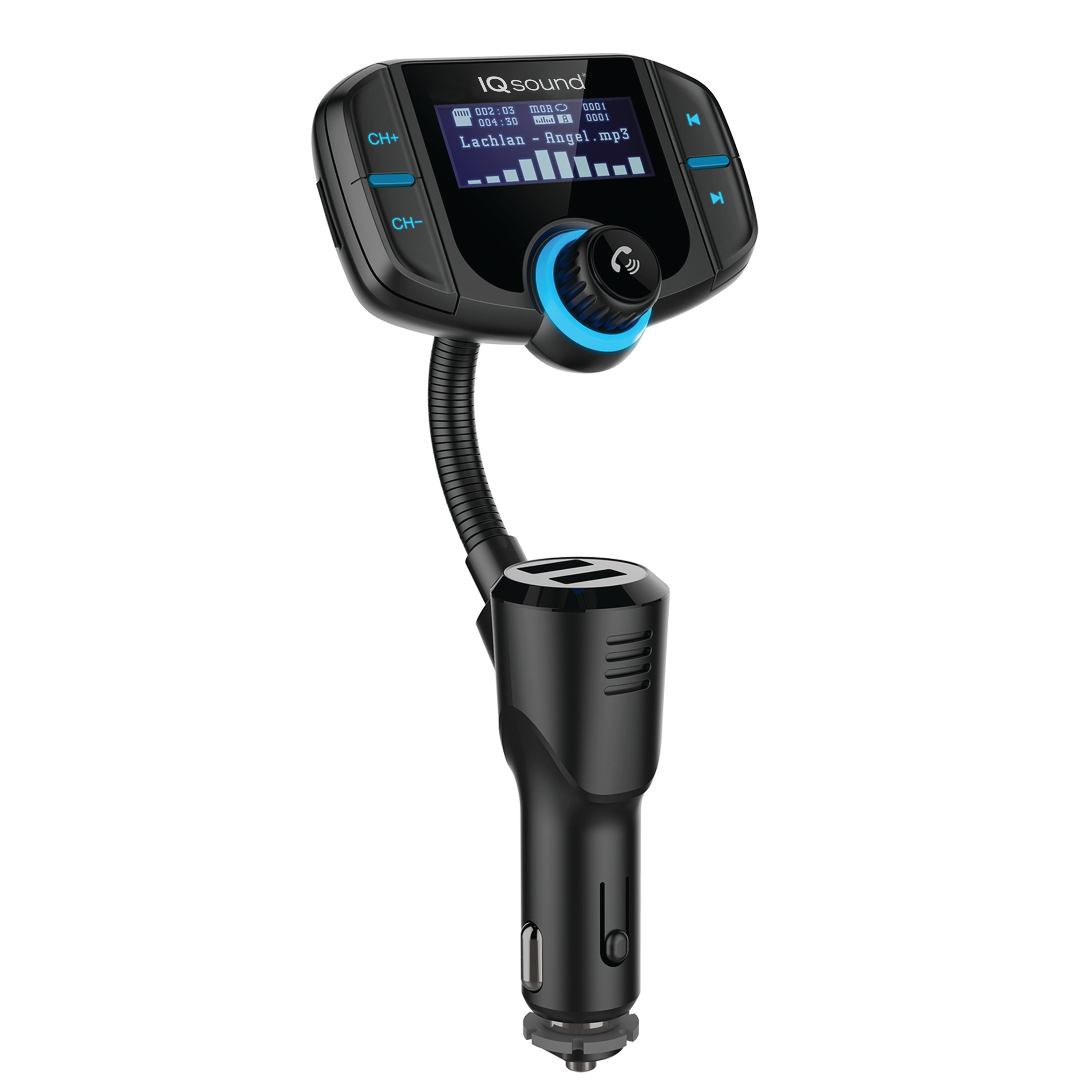 slap af hold måle Bluetooth® Wireless Handsfree Car Kit + FM Transmitter + QC 3.0 –  Supersonic Inc