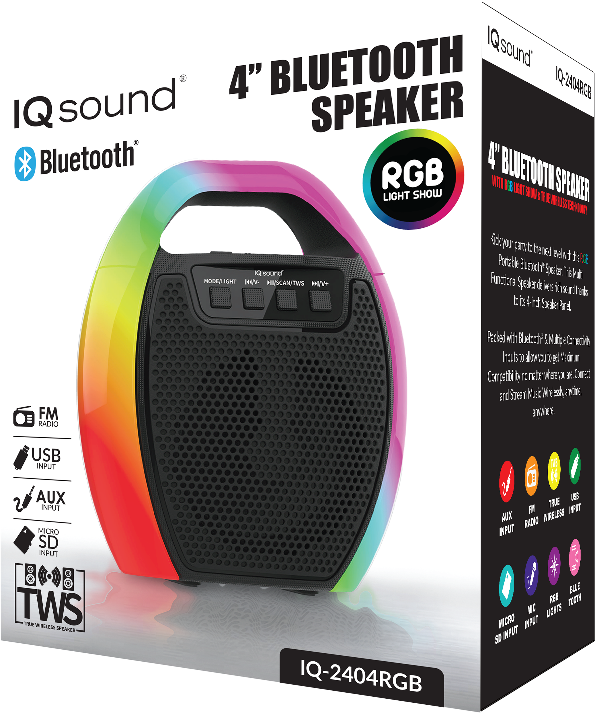 Ambtenaren Trunk bibliotheek Facet 4" Portable Bluetooth Speaker with RGB Handle – Supersonic Inc