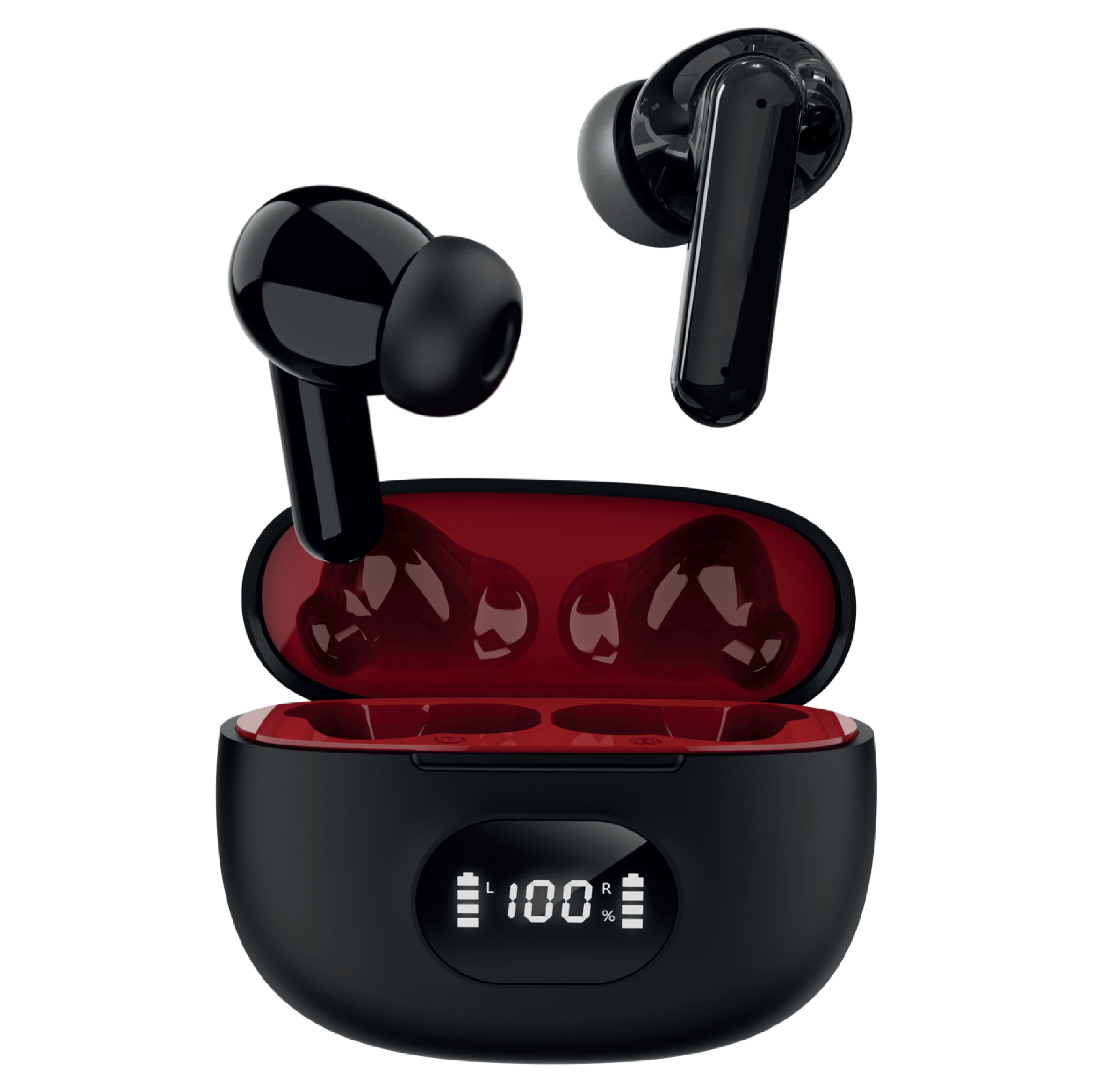 DUAL-MIC TWS EARPHONES with ENC & LED POWER DISPLAY 