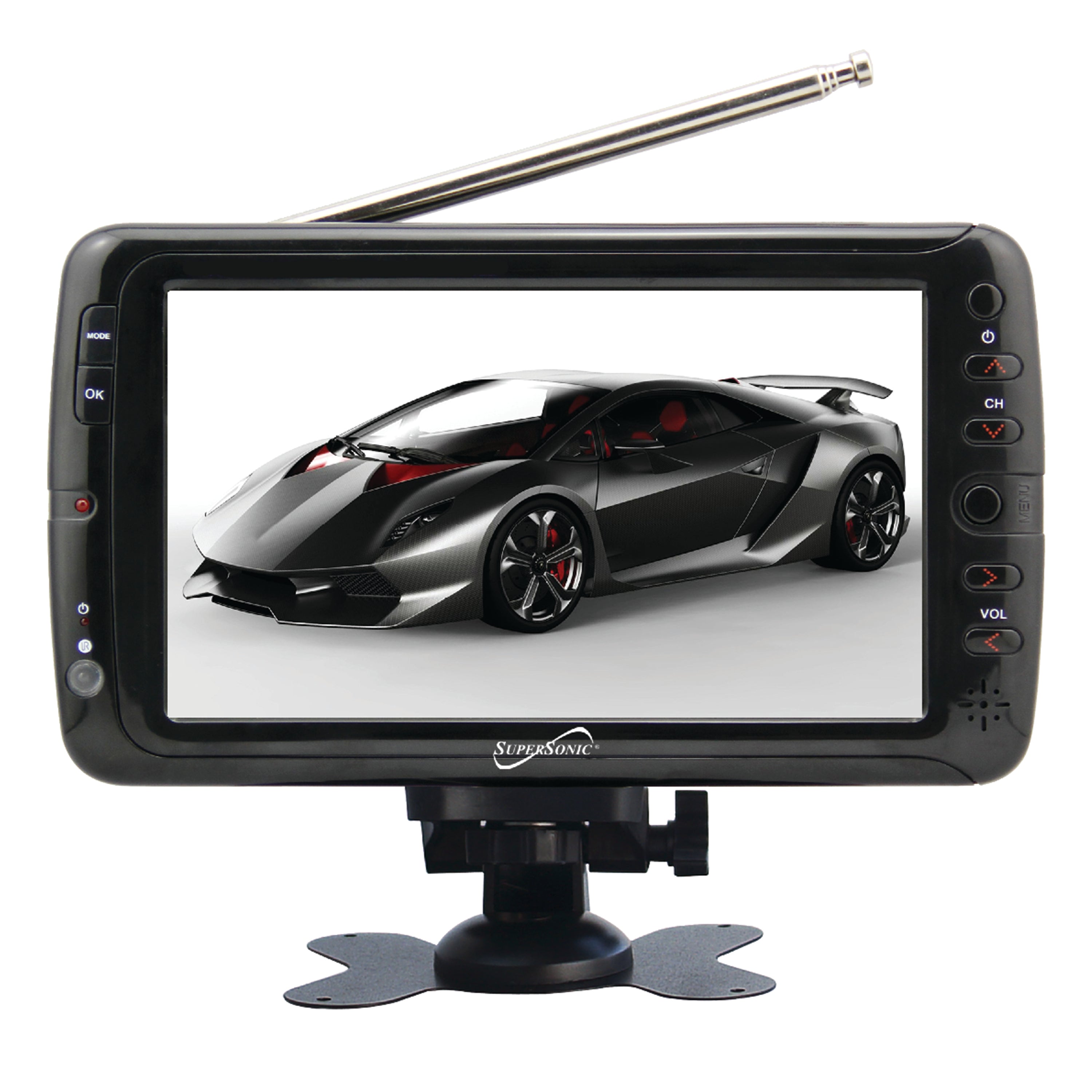 9' Portable DVD Player with digital TV, USB, SD Inputs & Swivel