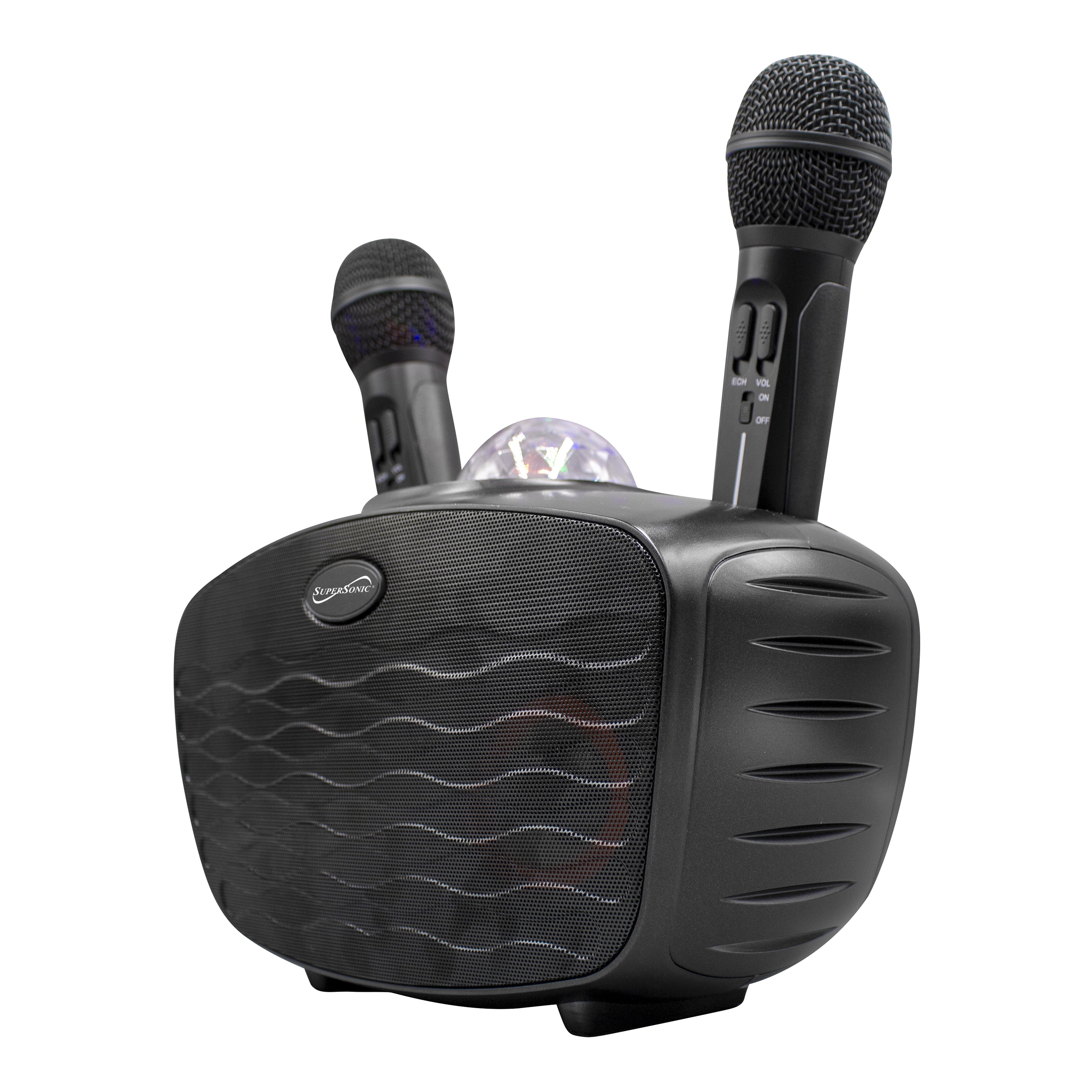 Microphone karaoké Bluetooth sans fil, 3-en-1 portable portable