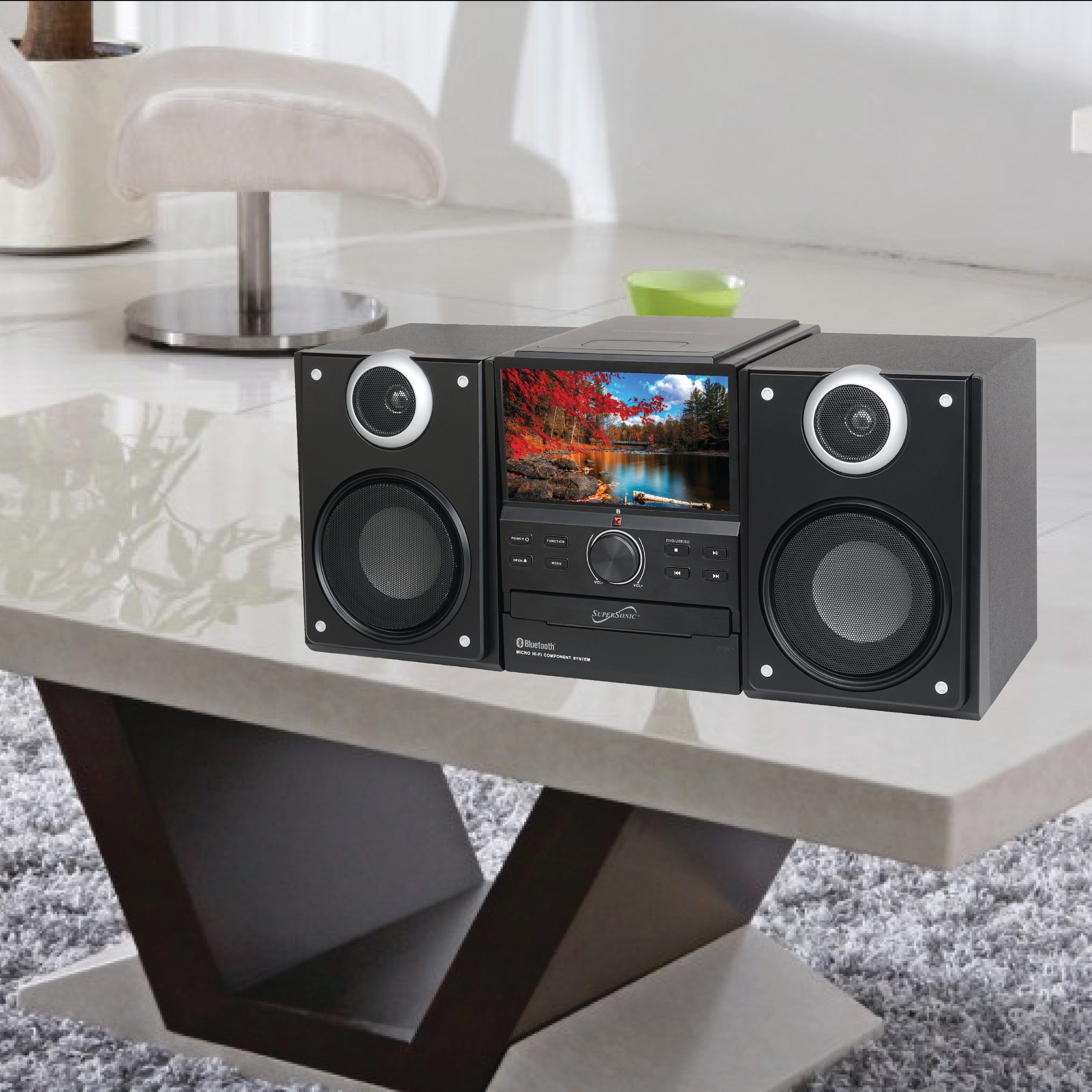 Hi-Fi Audio Micro System with Bluetooth® & DVD Player – Supersonic Inc