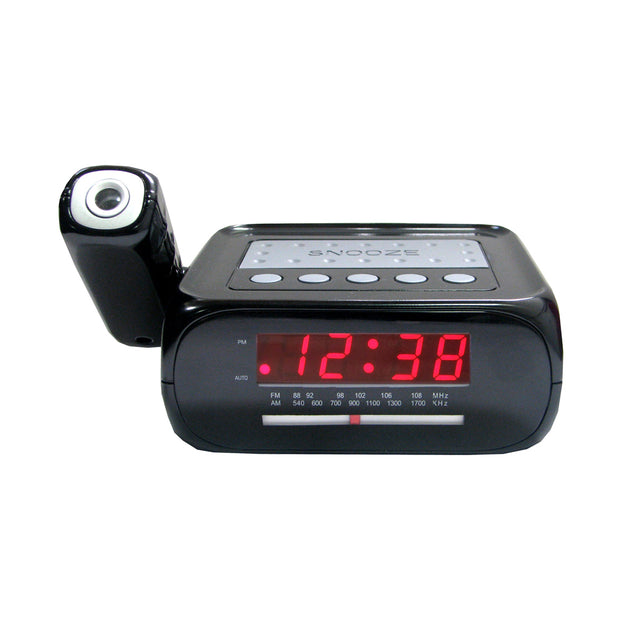 Digital Projection Alarm Clock With Am Fm Radio Aux Input Supersonic Inc