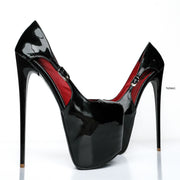Black Gloss Open Side Detail High Heels – Tajna Shoes