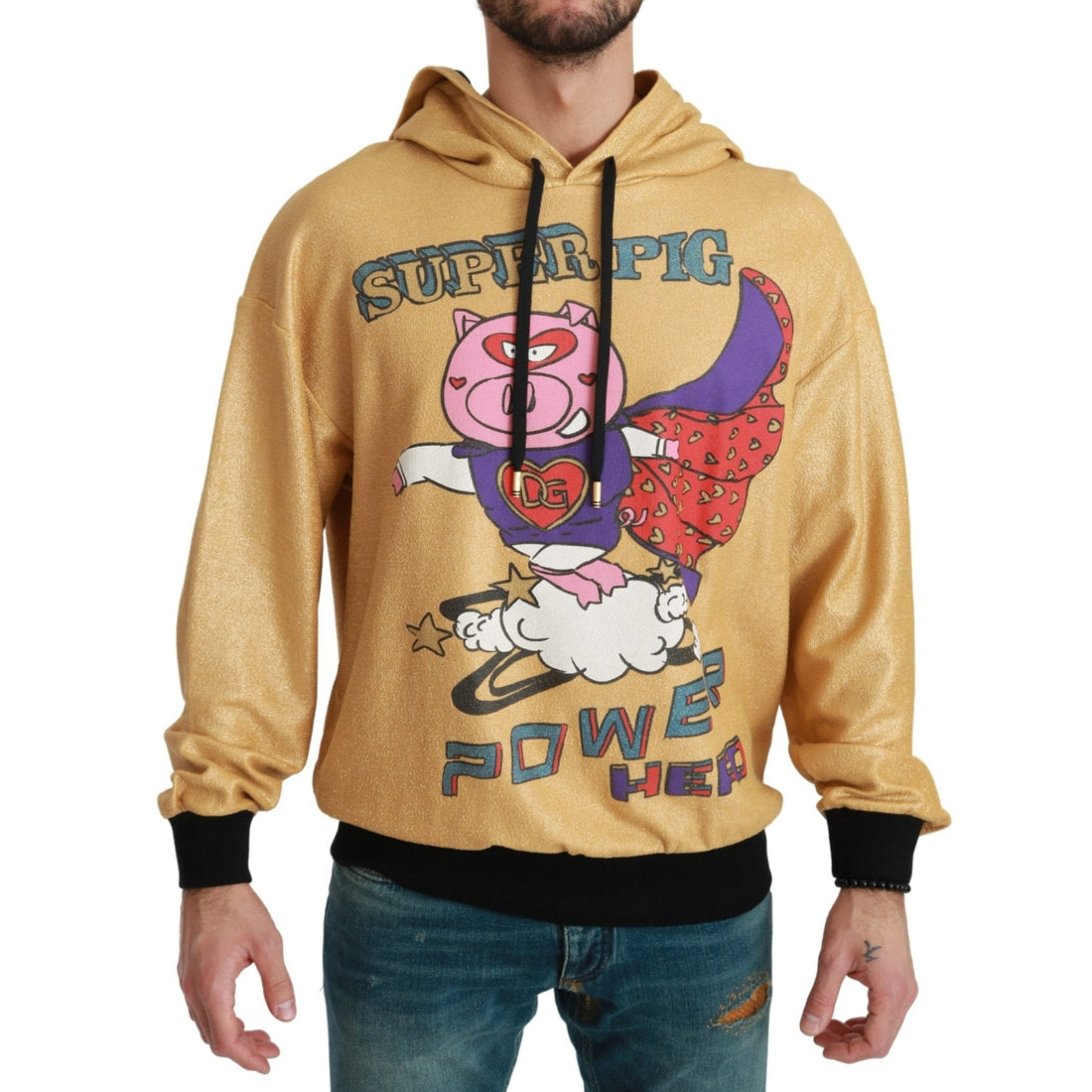 Dolce & Gabbana Gold Pig of the Year Hooded Sweater - Paris Deluxe