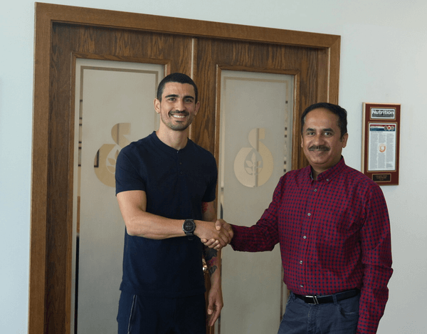 eduardo oliver with mr. g.n. gowda puttaswamy - tribe organics